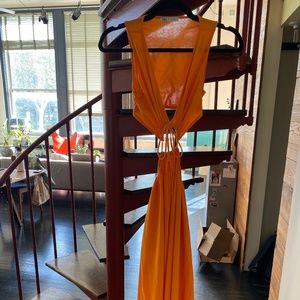 Orange Tank Maxi Dress